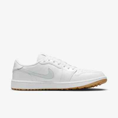 New Nike Air Jordan 1 Low Golf Shoes - White/ Gum (DD9315