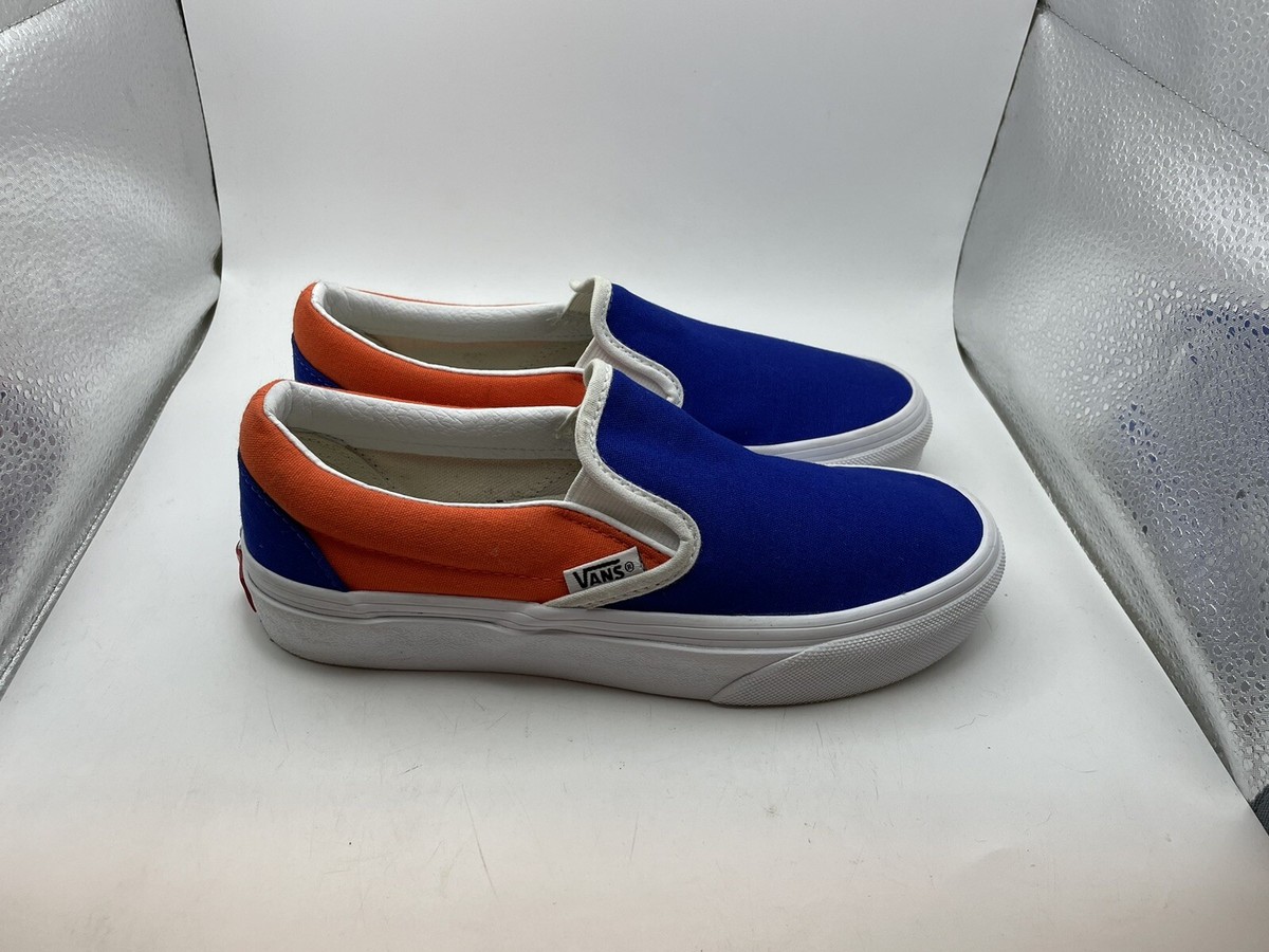 Men's VANS Classic Slip On shoes Orange Blue Size Women’s