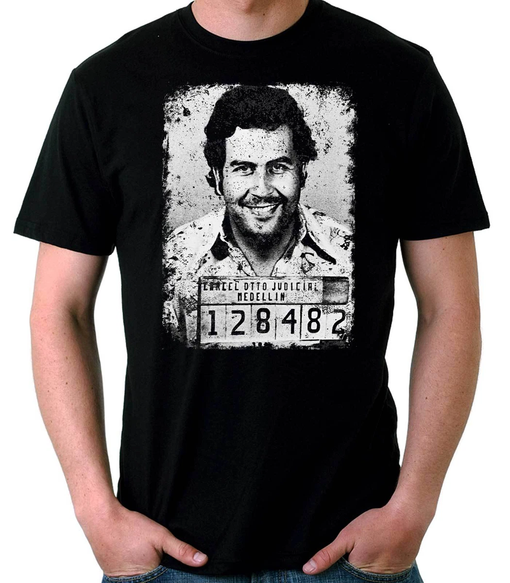 Camiseta Hombre Pablo Escobar Narcos Plata o Plomo t shirt manga