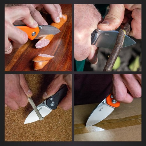 Firebird GANZO FH925-GY Small Pocket Folding Knife Button Lock D2 Steel Blade G1 - Picture 6 of 8