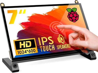 ROADOM 7   Raspberry Pi Screen, IPS1024×600,Responsive Smooth Touch,Dual Built