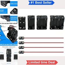 AA Battery Holder Kit 1.5V Snap Connector 2 4 6 8 Slot Plastic Case For DIY