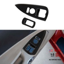 Carbon Fiber Style Interior Window Lift Switch Panel Cover Trims Accessoriess