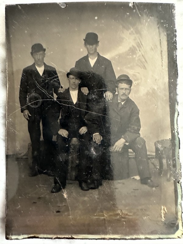 Bowler Hat Men Gangs of New York The Five Points Irish Immigration NYC Tintype