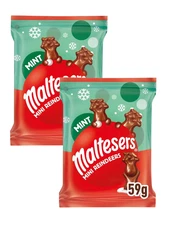 Maltesers Mini Mint chocolate Reindeers Mini bags 2 x 59g FREE SHIPPING