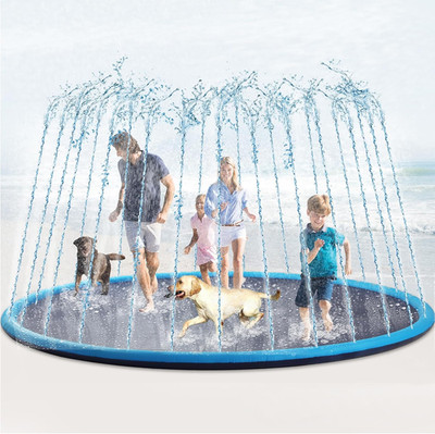 10 Ft Extra Large Non-Slip Splash Pad 120'' for Adult Kids and Dog, Giant Thicken