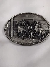 1983 Western Cowboy USA Belt Buckle Bergamot Brass Works, INC.  Finest Made.