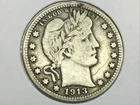 1913-D Barber Quarter nice original