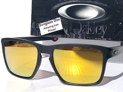NEU Oakley SLIVER XL Mattes Schwarz 24K FIRE Iridium Gold ICON Sonnenbrille