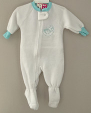 Vintage Carters Footed Sleeper White 12 months 19-22 lbs USA Materials