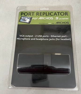 Archos 9 Port Replicator (501482) VGA Output/2 USB /Ethernet /Mic And Headphone