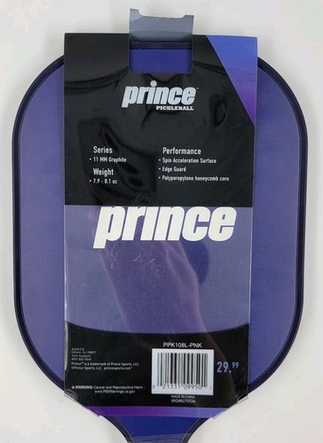 Prince Reflex Pickleball Paddle. USA Pickleball Approved. Honeycomb Core. Blue - Picture 6 of 7