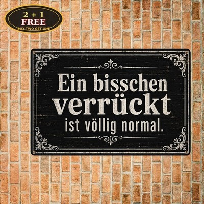 Lustiges Deutsches Spruch Blechschild Werkstatt B��ro Wanddeko