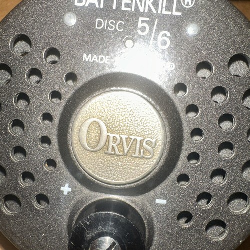 Orvis Battenkill Disc 5/6 Fly Fishing Reel Made In England w/Soft Case Vintage - Foto 3 di 8
