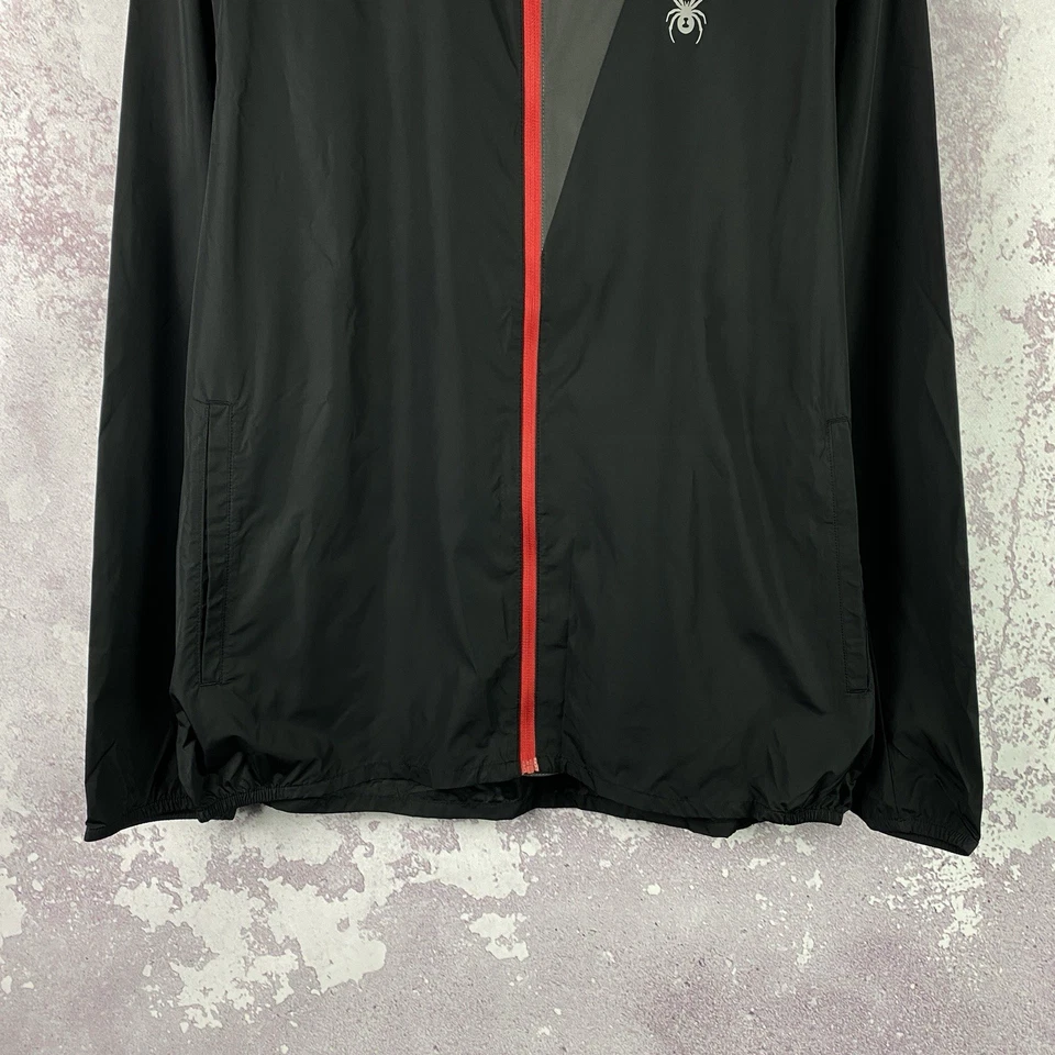 Spyder Jacket Men’s Black Outdoor Windbreaker Full Zip Long Sleeve Size L - Image 3 of 4