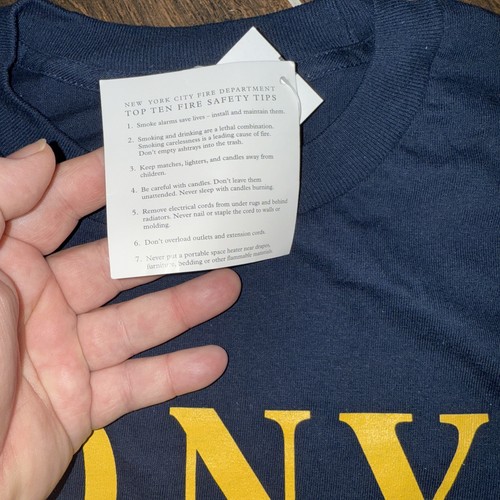 F.D.N.Y. City Of New York Fire Department Navy Blue T-Shirt Size XL - FDNY NWT - Picture 5 of 8