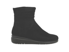 Melluso Stivaletto Comfort Nero Camoscio con Gambale Morbido