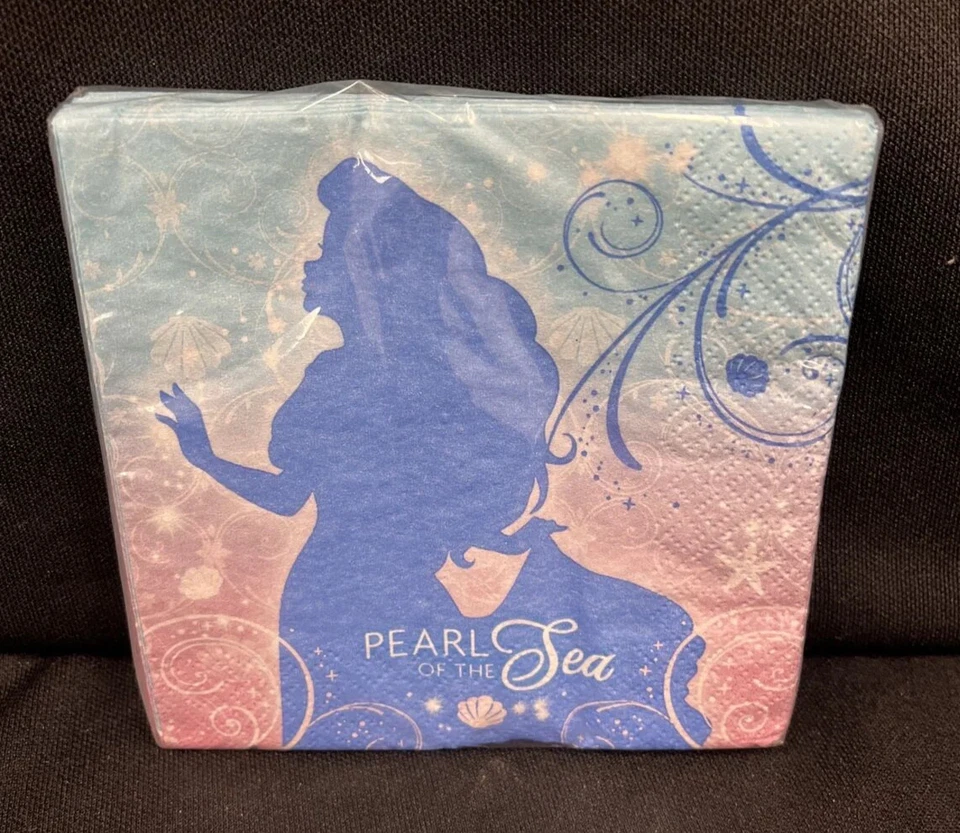 Paquete de 16 servilletas para bebidas Little Mermaid Sparkle Foto 2 de 3