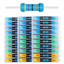 1/2W 1% Metal Film Resistor Kit, 600pcs 30 Values Resistors Assortment Kit In...