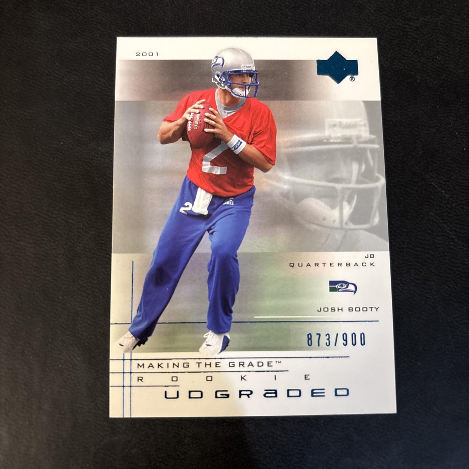 2001 UD Graded - Making the Grade Rookie Josh Booty #85 Action /900 (RC)