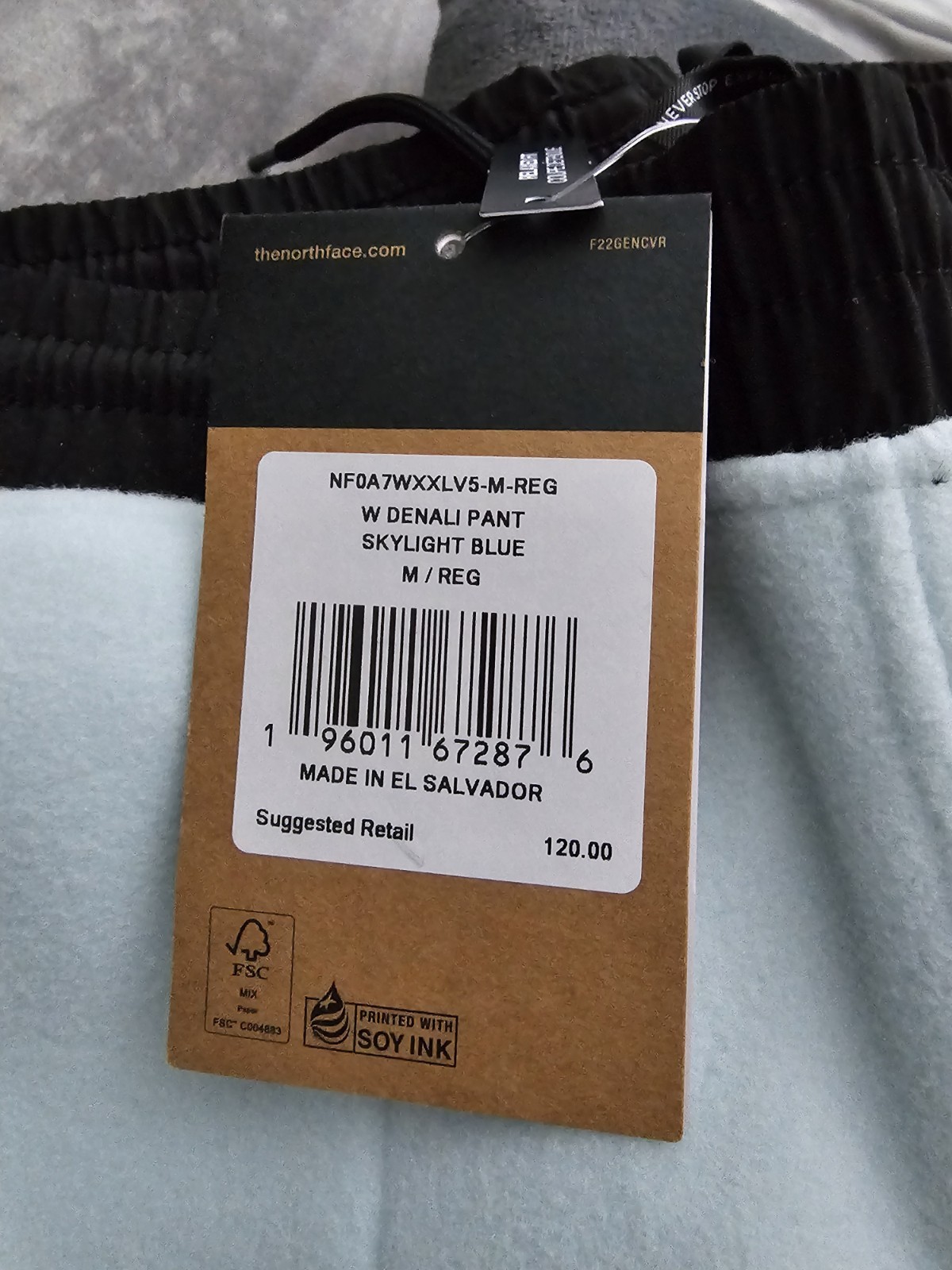 The North Face Women's Denali Pants Skylight Blue/Black Size Medium NWT thumbnail 4