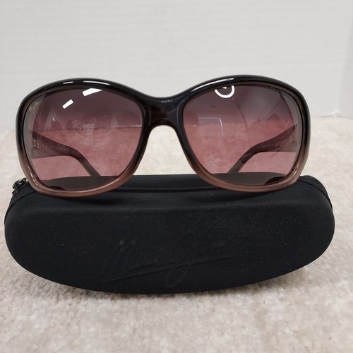 MAUI JIM Pearl City MJ214-01A 63mm Chocolate Fade Polarized Sunglasses Italy
