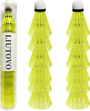 12 Packs Nylon Badminton Shuttlecocks Birdies Nylon Feather Shuttlecocks Badmint