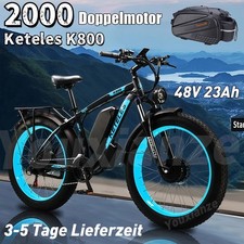 2000W Doppelmotor Elektrofahrrad Keteles K800 48V23Ah 26 Zoll Mountain Ebike EU