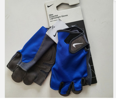 NWT MENS NIKE Dri-FIT Training Gym GLOVES Blue L Large