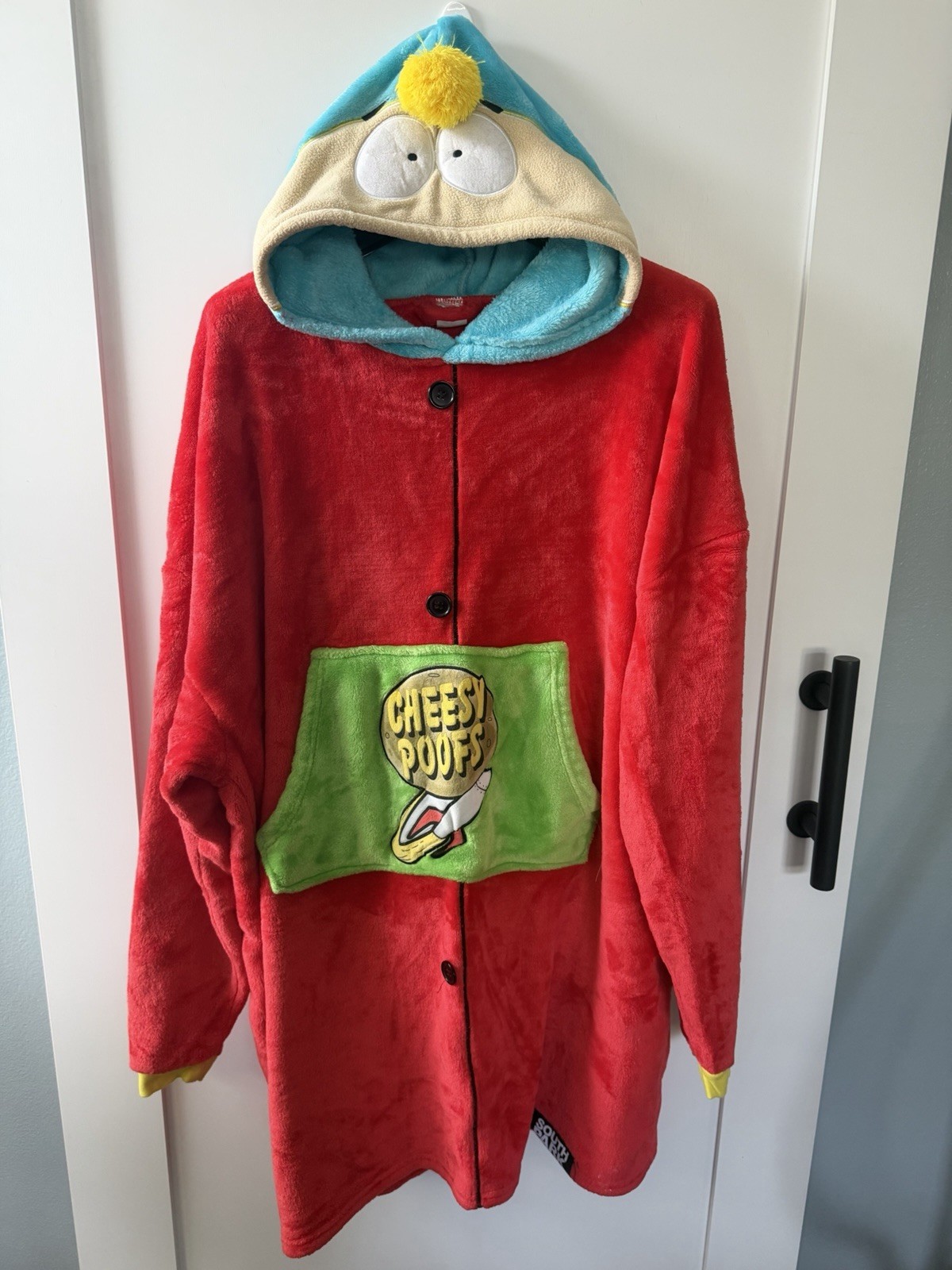 South Park Cartman Hooded Plush Blanket Hoodie One Size 2024 Cheesy Poofs Fleece