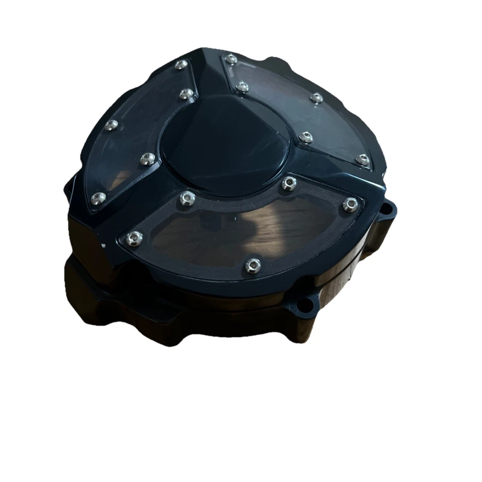 Cubierta de motor estator negra para Kawasaki ZX14 todos los años aluminio anodizado Foto 2 de 4