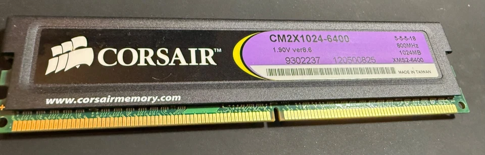 Corsair XMS2 DDR2 Xtreme Performance CM2X1024-6400 1.90V Ver 5.2 800MHz 1024MB - Image 2 of 2