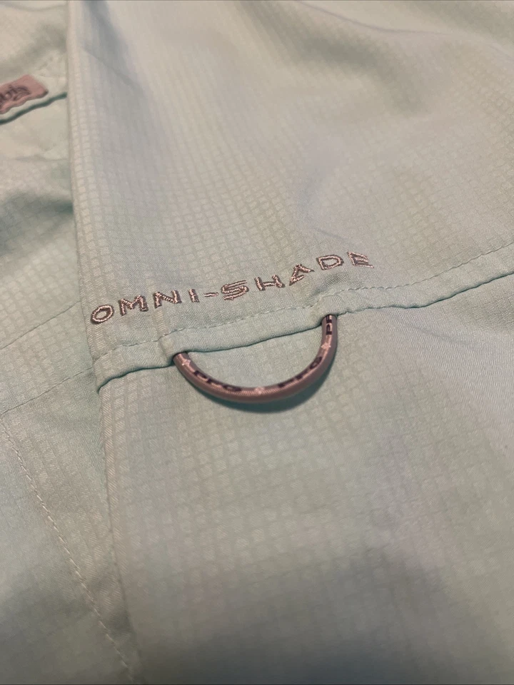 Camisa de pesca Columbia Performance talla XXL azul turquesa manga larga para hombre Foto 2 de 4