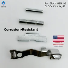 Glock GEN 1/2/3/4/5 43/43X/48 Extended Slide Stop Release Mag Kit Silver