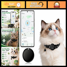 GPS Cat Tracker Collar - Waterproof, Long Battery Life, No Monthly Fee, Android