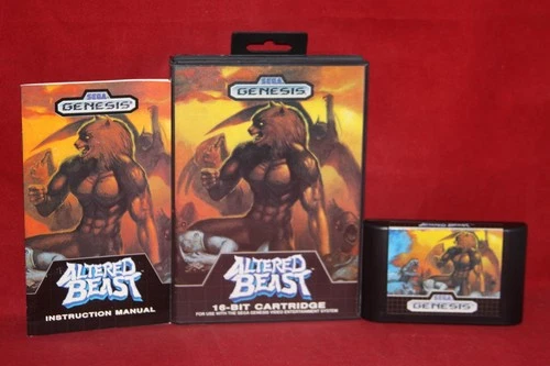 Altered Beast (Sega Genesis, 1989) Authentic Game Cartridge, CIB Complete