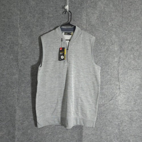 Under Armour Golfweste Herren grau wasserabweisend ärmellos Pullover Gr. XL einfarbig