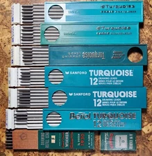 41 Berol Turquoise Eagle Leads 2375 HB 4H H / 21 SANFORD 2H / 6 AW Faber F 1930