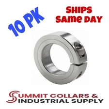 1/2” Inch Stainless Steel Single Split Shaft Collar (Qty 10)