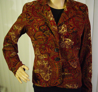 NOTATIONS Sz S Floral Polyester lite weight blazer, good condition $9.95