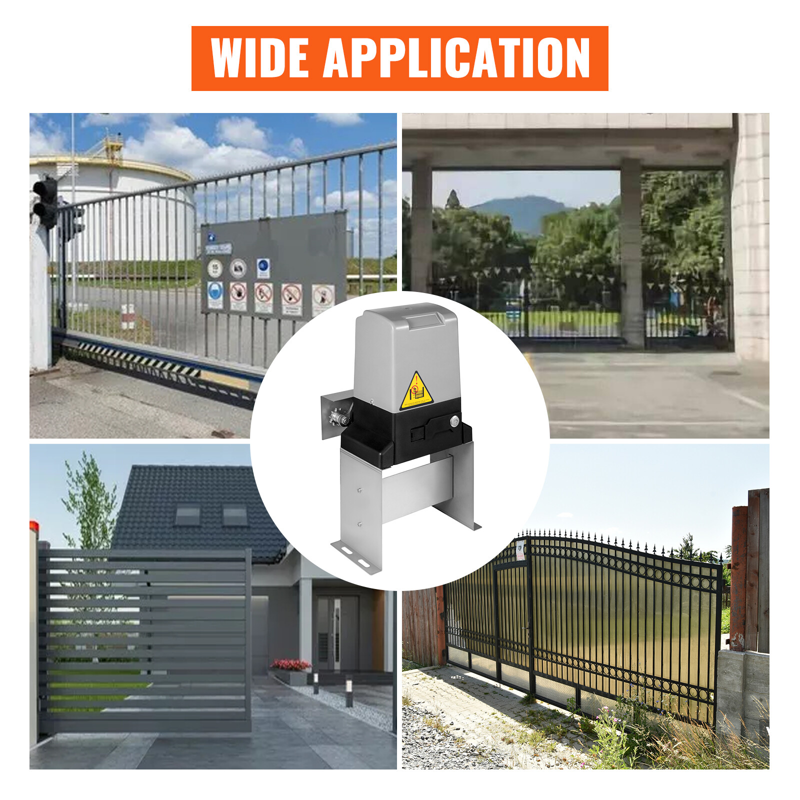 VEVOR 3300Lbs Automatic Sliding Gate Opener Electric Door Operator w/ 2