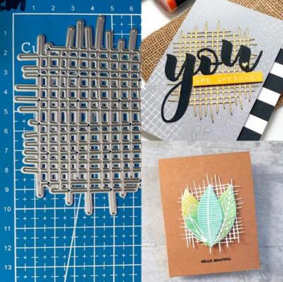 Metal Cutting Dies Burlap Texture Scrapbooking Photo Embossing Paper Card Crafts