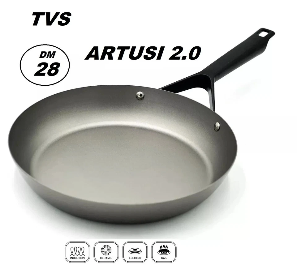 TVS ARTUSI 2.0 PADELLA IN FERRO AL CARBONIO DM.28 INDUZIONE PROFESSIONALE 2 2025 - Immagine 2 di 4