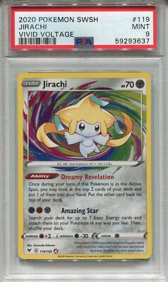 Pokemon Sword & Shield Vivid Voltage Amazing Rare #119 Jirachi PSA 9