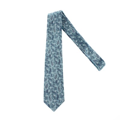 Cravate Kiton Napoli 100% Soie - Motif Points Bleus Et Blancs Sur Fond Marron, Occasion