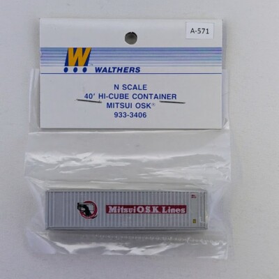 Walthers 933-3406 N Scale 40' Hi-Cube Container Mitsui OSK