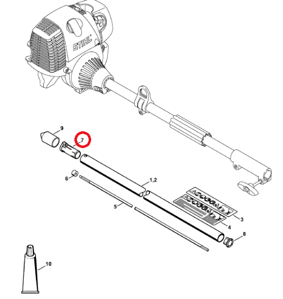 STIHL Kombi Combi White Plastic Sleeve 41407917207 Genuine Part