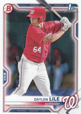 DAYLEN LILE BOWMAN DRAFT 1ST ROOKIE CARD RC WASHINGTON NATIONALS #BD-18 ...