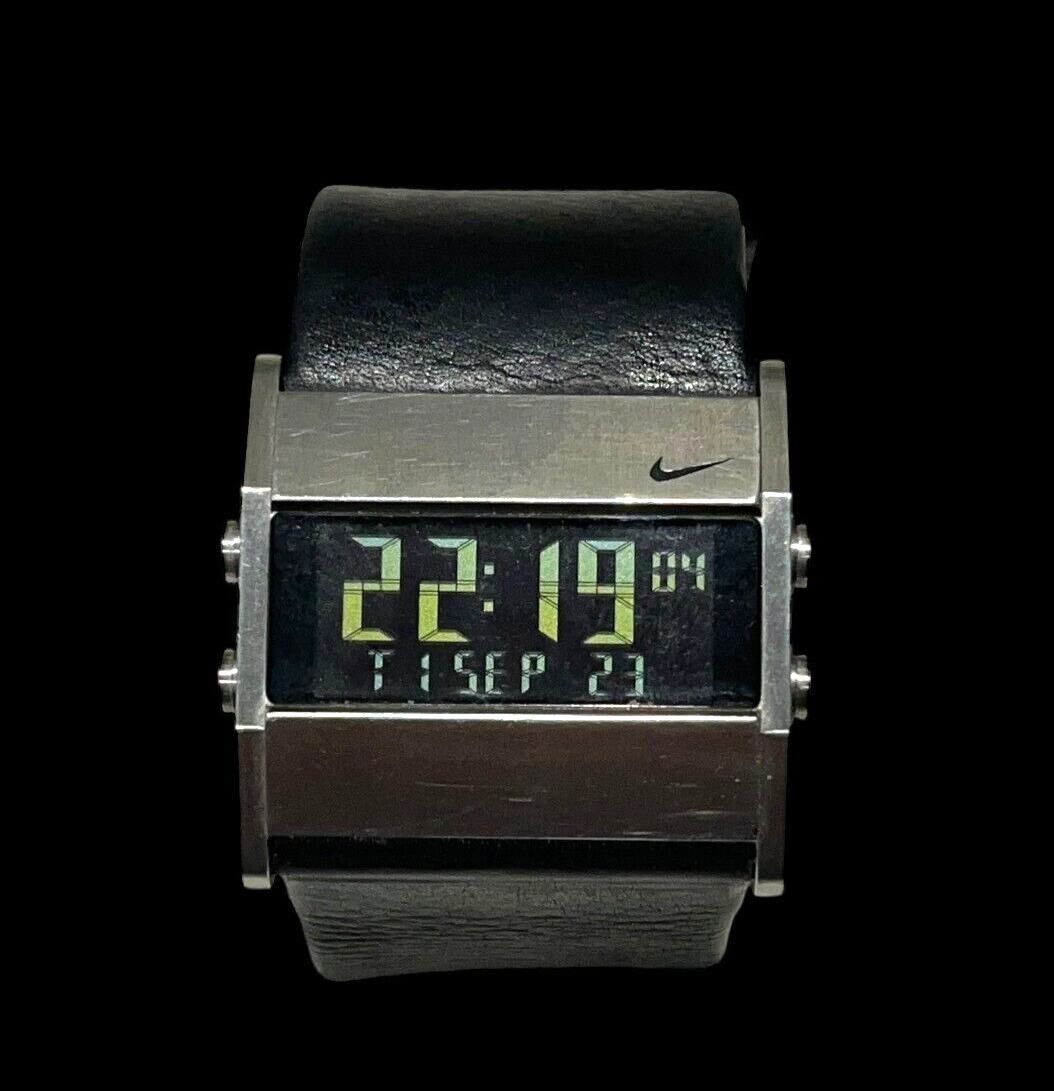 NIKE Square Oregon Digital Watch # WA0038 with Black Leather NIKE Square Oregon Digital Watch # WA0038 with Black Leather