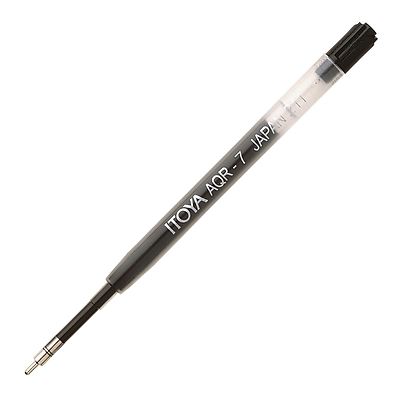 Itoya AQR7BP-BK Aquaroller Pen Ink Refill, Black, Pack of Refills